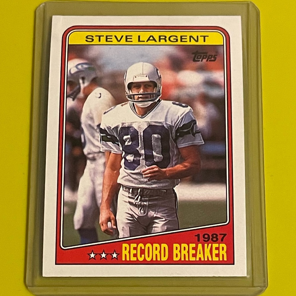 Steve Largent #3 [‘87 Record Breaker] 1988 Topps Football Trading Card